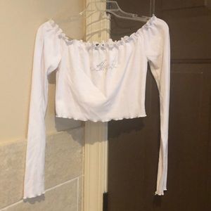 Off the shoulder crop top